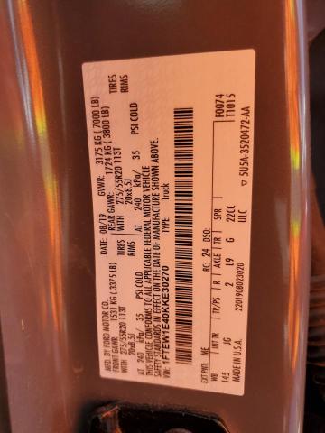 1FTEW1E40KKE30270 Ford F150 Supercrew