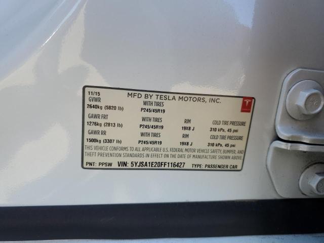 5YJSA1E20FF116427 Tesla MODEL S
