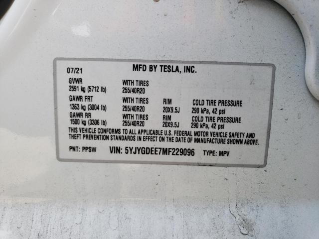 5YJYGDEE7MF229096 Tesla Model Y