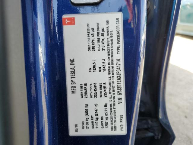 5YJ3E1EAXJF041714 Tesla MODEL 3