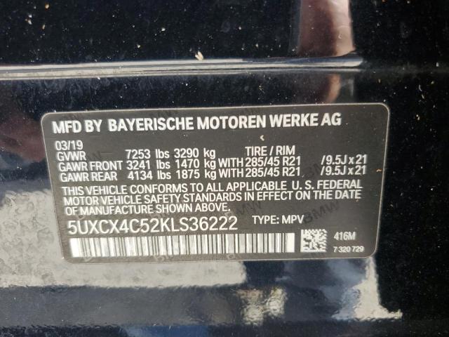 2019 BMW X7 XDRIVE5 - 5UXCX4C52KLS36222