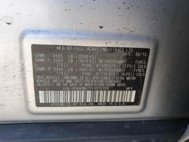 4S4BRBLCXE3211109 Subaru Outback 2.5i Limited