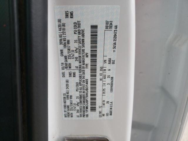 1FMCU0F7XKUB31465 Ford ESCAPE S