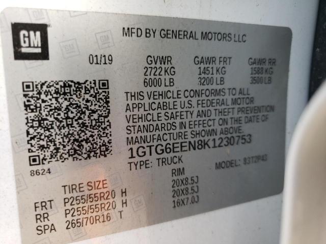 2019 GMC CANYON DEN - 1GTG6EEN8K1230753