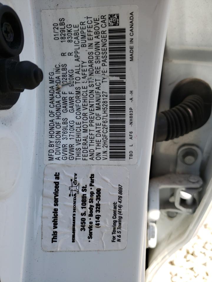 2HGFC2F67LH528127 HONDA CIVIC 2020