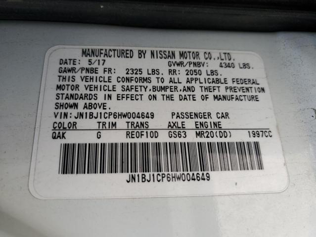 JN1BJ1CP6HW004649 Nissan Rogue Sport S