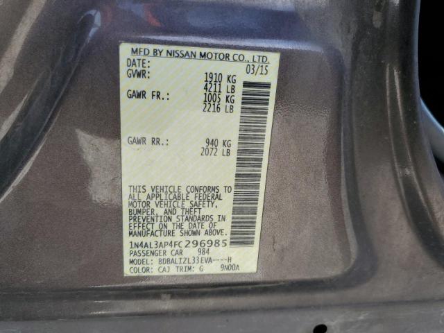 1N4AL3AP4FC296985 Nissan ALTIMA 2.5