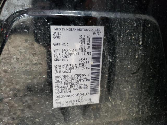 5N1DR2MNXHC680407 Nissan Pathfinder S