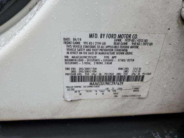 MAJ6S3JL9KC297629 Ford Ecosport Ses