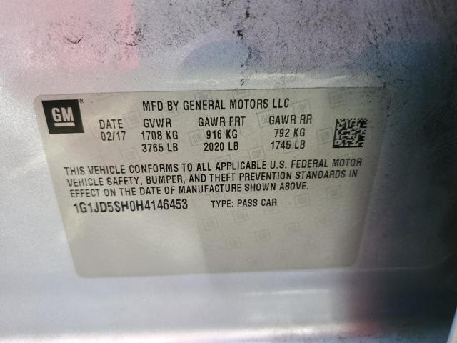 2017 CHEVROLET SONIC LT - 1G1JD5SH0H4146453