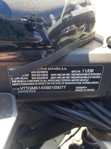 2009 SUZUKI GS500 VTTGM51AX92100077