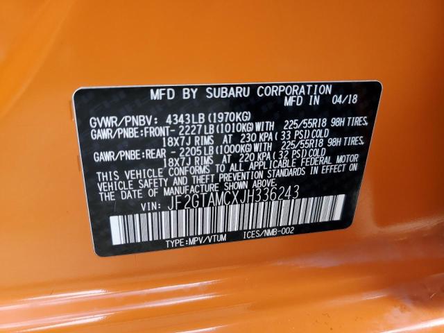 JF2GTAMCXJH336243 Subaru Crosstrek Limited