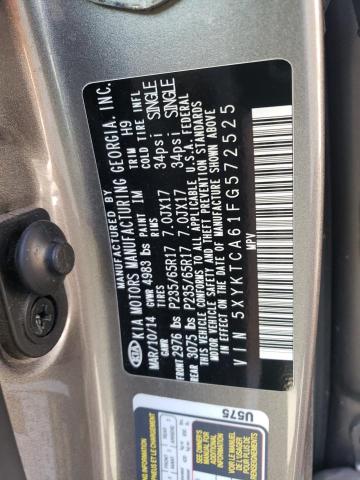 5XYKTCA61FG572525 KIA SORENTO LX