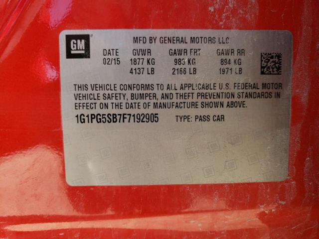 2015 CHEVROLET CRUZE LTZ - 1G1PG5SB7F7192905