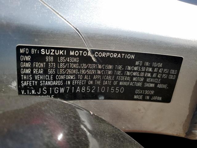 2005 SUZUKI GSX1300 RK - JS1GW71A852101550