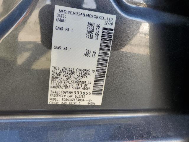 1N4BL4DV5MN333855 Nissan ALTIMA SV