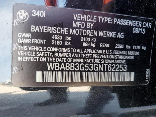2016 BMW 340 I - WBA8B3G53GNT62253