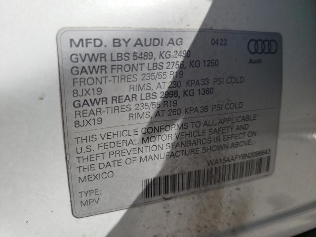 2022 AUDI Q5 SPORTBA WA15AAFY8N2098643