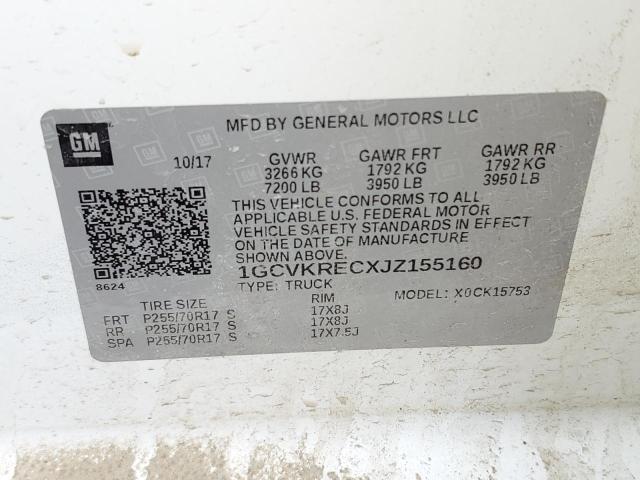 2018 CHEVROLET SILVRDO LT 1GCVKRECXJZ155160