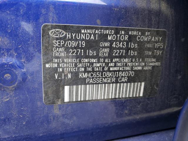 KMHC65LD8KU184070 Hyundai IONIQ