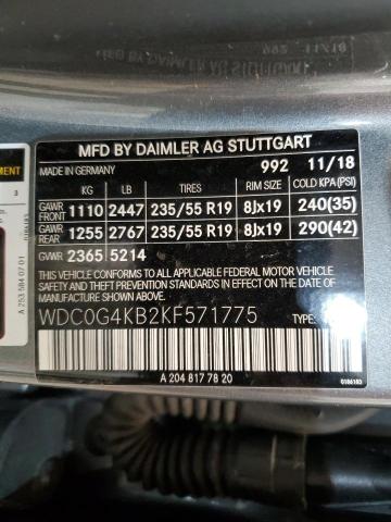 WDC0G4KB2KF571775 Mercedes-Benz Glc 300 4matic