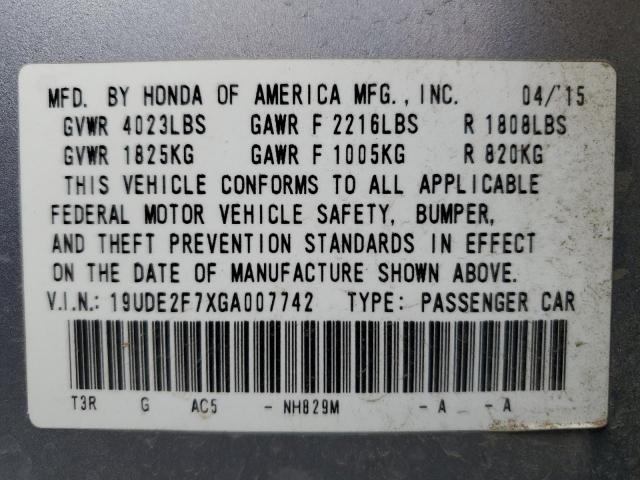 19UDE2F7XGA007742 Acura Ilx Premium Tech