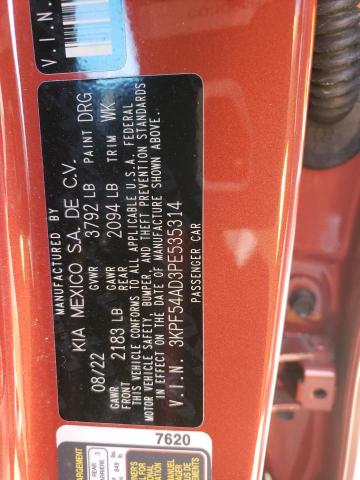 3KPF54AD3PE535314 KIA Forte Gt Line