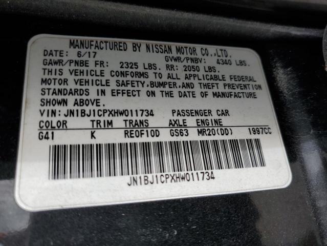 JN1BJ1CPXHW011734 Nissan Rogue Sport S
