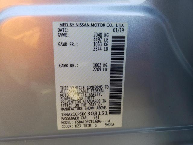 1N4AZ1CP3KC308151 Nissan LEAF S