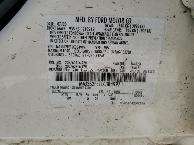 MAJ3S2FE1LC384997 Ford ECOSPORT S