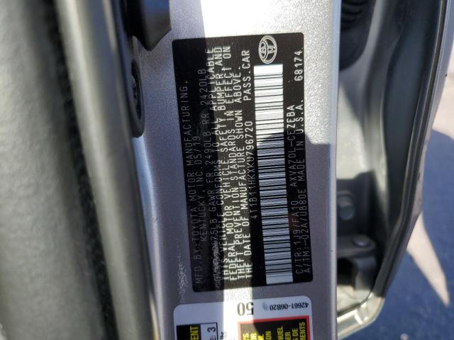2019 TOYOTA CAMRY L AU - 4T1B11HKXKU796720