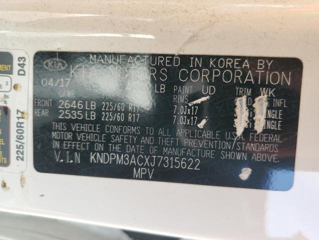 KNDPM3ACXJ7315622 KIA Sportage Lx