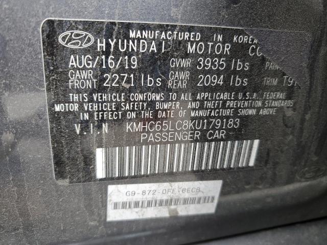 2019 HYUNDAI IONIQ BLUE - KMHC65LC8KU179183