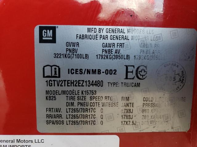1GTV2TEH2EZ134480 GMC Sierra K1500
