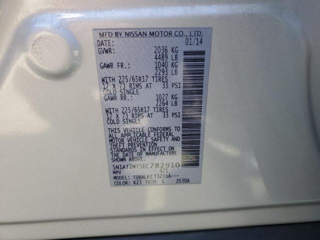 5N1AT2MT5EC782910 Nissan ROGUE S
