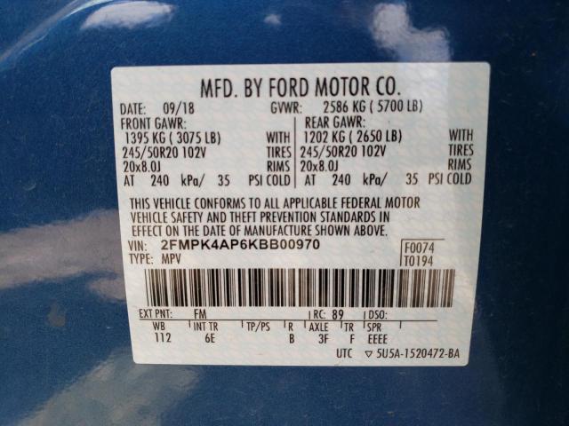2FMPK4AP6KBB00970 Ford EDGE ST