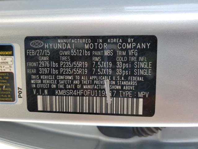 2015 HYUNDAI SANTA FE G - KM8SR4HF0FU119517