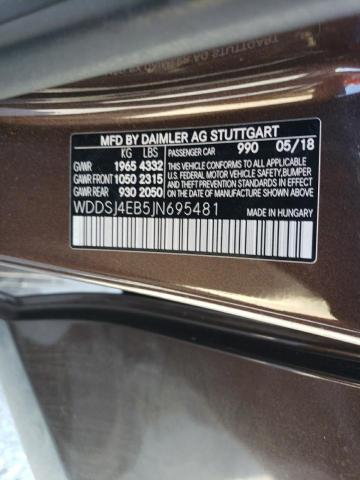 WDDSJ4EB5JN695481 Mercedes-Benz CLA 250