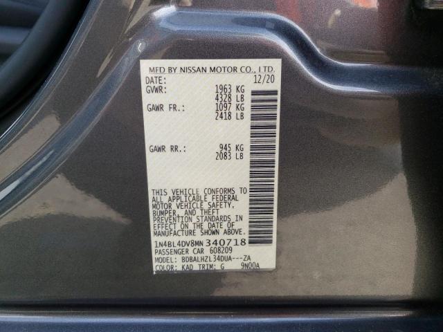 1N4BL4DV8MN340718 Nissan ALTIMA SV