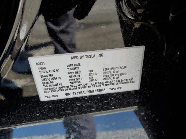 5YJYGAEE9MF158045 Tesla Model Y