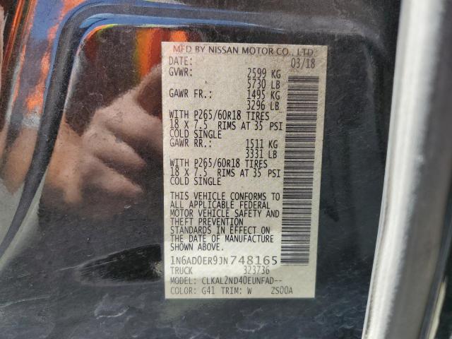 1N6AD0ER9JN748165 Nissan FRONTIER S