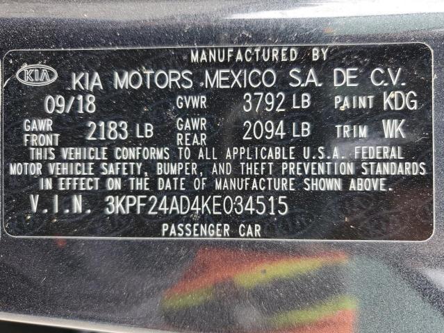 3KPF24AD4KE034515 KIA FORTE FE
