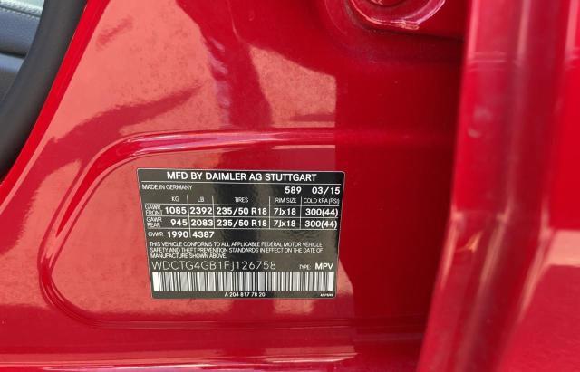 WDCTG4GB1FJ126758 Mercedes-Benz Gla 250 4matic