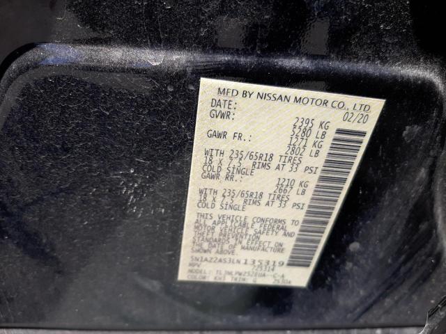 5N1AZ2AS3LN135319 Nissan MURANO S