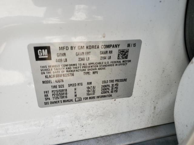 2015 BUICK ENCORE CON - KL4CJFSBXFB229756