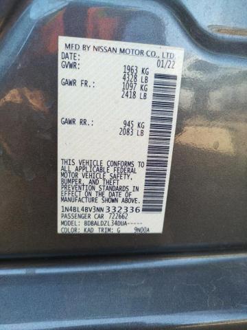 1N4BL4BV3NN332336 Nissan ALTIMA S