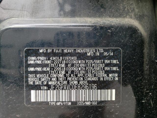 JF2GPAVC0E8296196 Subaru Xv Crosstrek 2.0 Premium