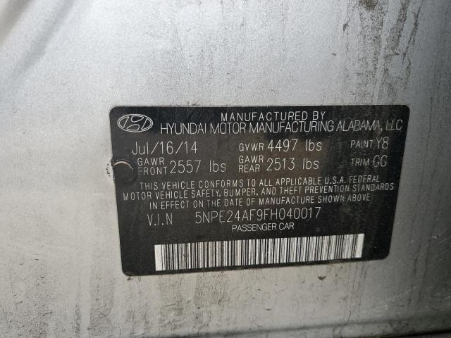 5NPE24AF9FH040017 Hyundai SONATA SE