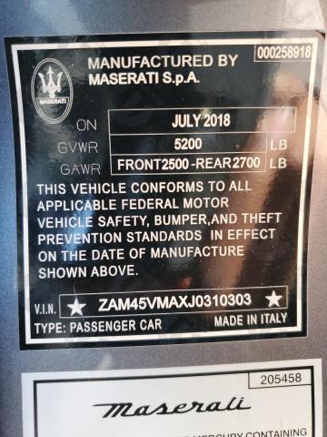 2018 MASERATI GRANTURISM - ZAM45VMAXJ0310303