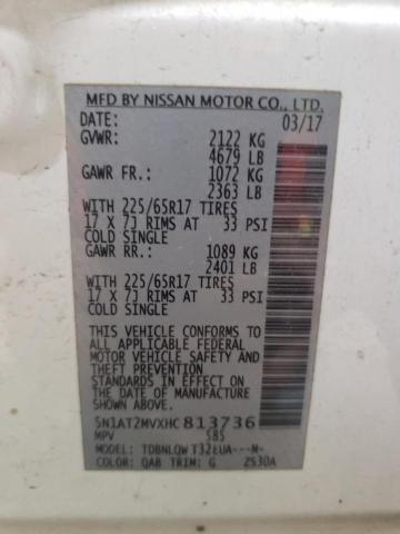 5N1AT2MVXHC813736 Nissan ROGUE SV